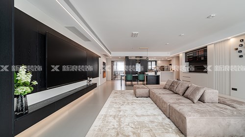 180平黑白極簡 干凈利落的美|長沙全屋整裝